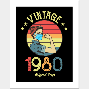 Vintage 1980 Made in 1980 40th birthday Posters and Art